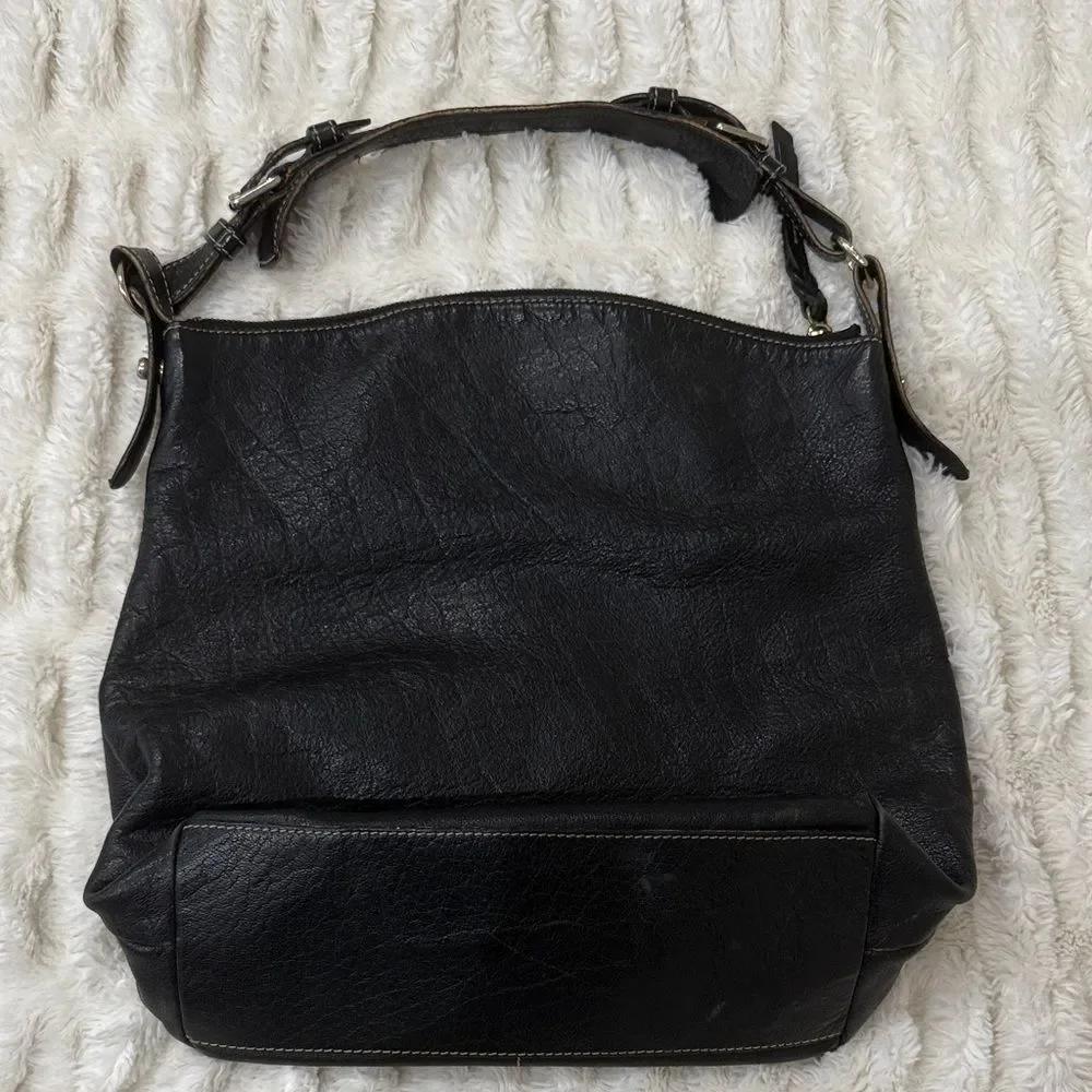 Dooney & Bourke Black Pebbled Dillen Hobo Shoulder Bag